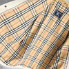 Burberry Vintage Corduroy Collar Overalls Half Coat Cotton Jacket Ivory