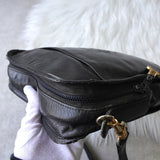 ロエベ アナグラム レザー ショルダーバッグ ポシェット ブラック - NEWSED