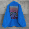 Doublet Painted No-Button Boa Jacket Blouson Blue