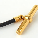 エルメス レザー グレナン チョーカー ブレスレット ブラック - NEWSED