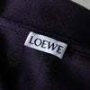 Loewe Anagram Embroidered Short Sleeve Polo Shirt in Navy