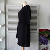 ルイ ヴィトン パフスリーブ シフォン ワンピース ブラック - NEWSED