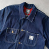 Carhartt denim jacket coverall white stitch indigo