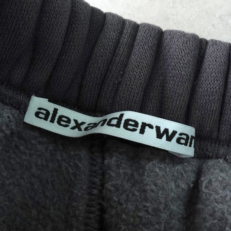 アレキサンダー ワン ロゴ ラインストーン スウェットパンツ グレー - NEWSED