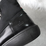 グッチ シェリーライン ドッキング ハイカット ブーツ ブラック - NEWSED