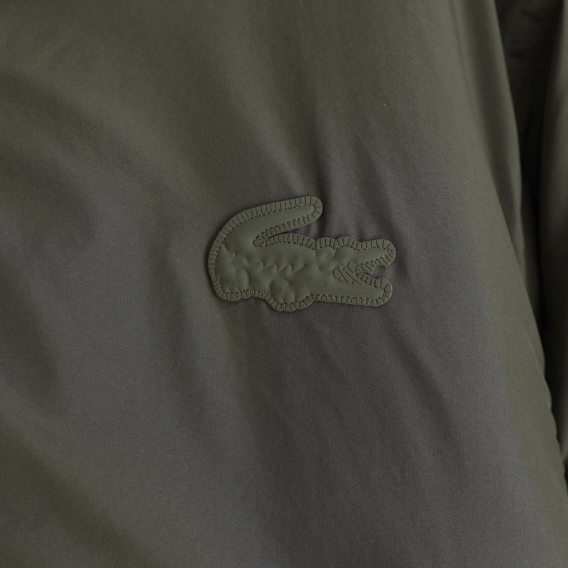 ラコステ リバーシブル ブルゾン ロゴパッチ ブラック/カーキ - NEWSED