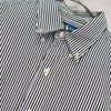 Ralph Lauren 徽标刺绣条纹长袖衬衫（黑/白）