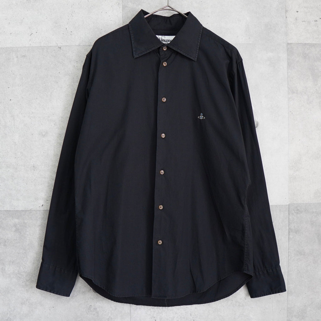 Vivienne Westwood Orb 徽标长袖衬衫 黑色