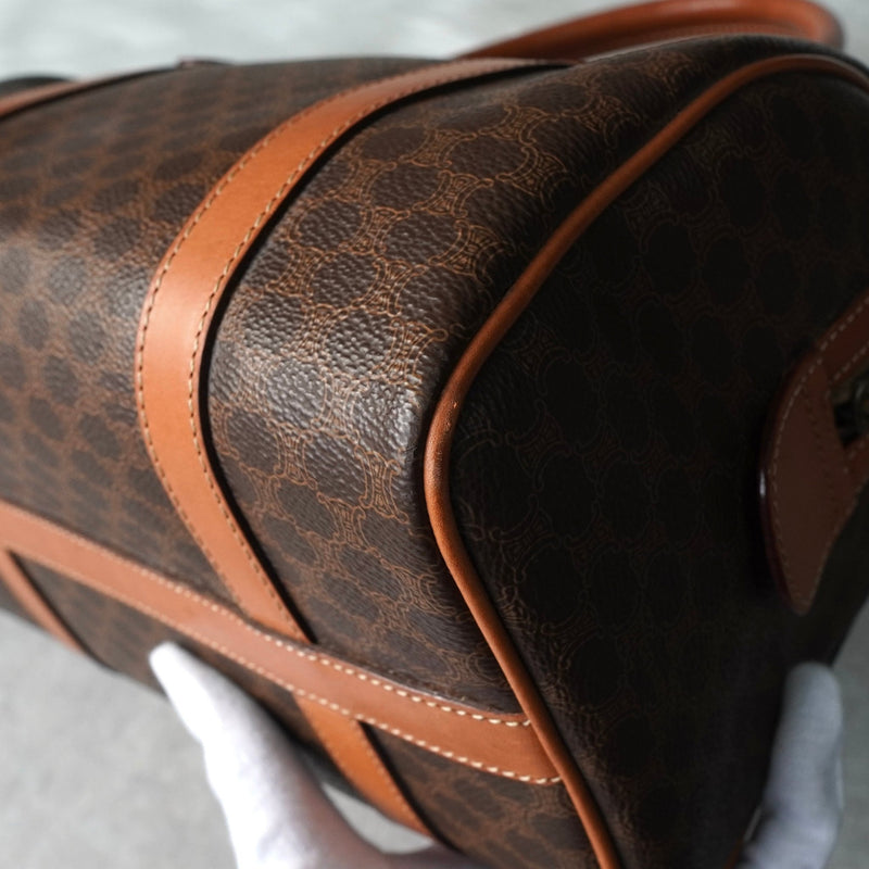 セリーヌ マカダム ボストンバッグ ブラウン - NEWSED