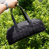 シャネル ニュートラべルライン キャンバス / レザー ハンドバッグ ボーリングバッグ ブラック - NEWSED