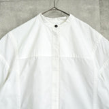 ジルサンダー マオカラー ショート丈 フレア袖 長袖シャツ ブラウス ホワイト レディース - NEWSED