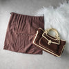 Celine Boogie Macadam Canvas/Leather Handbag Brown/Ivory