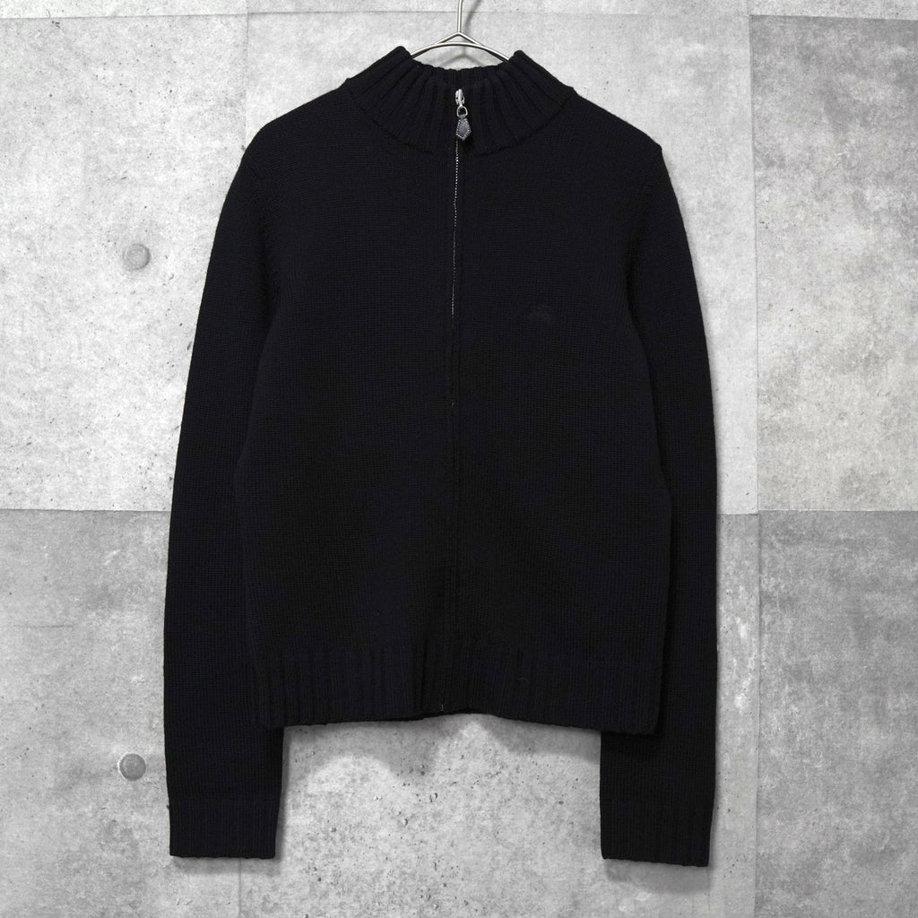 バーバリー ブルーレーベル ホースロゴ ドライバーズニット レディース ブラック