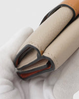 ロエベ トライフォールド レザー 三つ折り財布 ベージュ ピンク - NEWSED