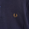 Fred Perry 徽标刺绣海军蓝/驼色短袖 Polo 衫