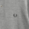 Fred Perry 徽标刺绣灰色短袖 Polo 衫