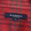バーバリー ロンドン ロゴ チェック柄 長袖シャツ レッド
