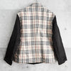 バーバリー リバーシブル ノバチェック ジップアップ 中綿ジャケット ブラック / ベージュ