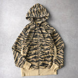 ステューシー オールド カモ柄 ジップアップ パーカー フーディー カーキ - NEWSED