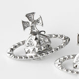 ヴィヴィアン ウエストウッド オーブ ラインストーン シルバー ピアス 箱付き - NEWSED