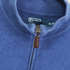 Polo Ralph Lauren 徽标刺绣蓝色半拉链运动衫