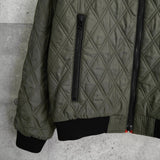 フレッドペリー リバーシブル ロゴ 刺繍 チェック柄 キルティングジャケット ブルゾン カーキ / グレー - NEWSED