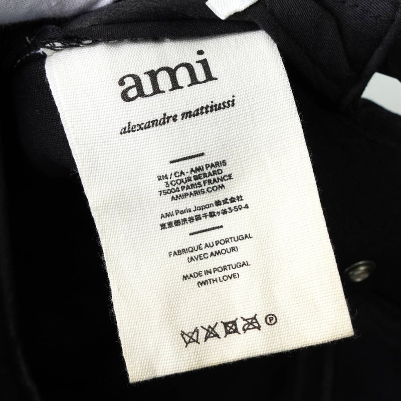 アミパリ アミ パリス ハートロゴ キャップ 帽子 ブラック - NEWSED