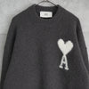 Ami Paris Ami Paris 羊驼毛心形徽标针织灰色