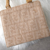 フェンディ ズッカ カシミヤ / レザー ミニハンドバッグ ベージュ - NEWSED