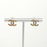 シャネル ココマーク カラーストーン バイカラー ピアス シルバー レディース - NEWSED