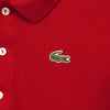 Lacoste logo patch short sleeve polo shirt in red