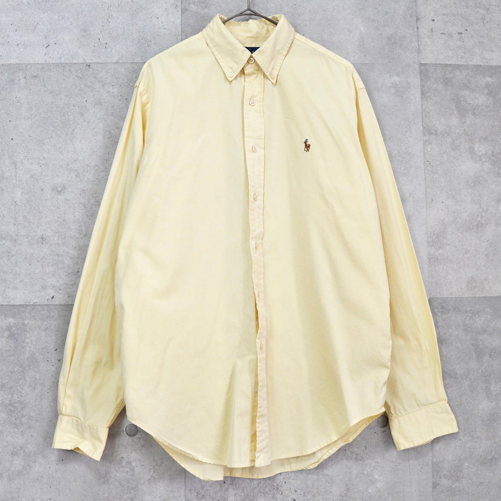 Polo Ralph Lauren 高尔夫徽标刺绣长袖衬衫 黄色