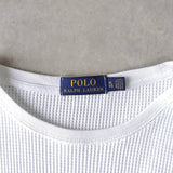 ポロ ラルフローレン サーマル ロゴ刺繍 ホワイト - NEWSED