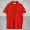 Maison Kitsune 红色三色狐狸短袖 Polo 衫