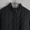 バーバリー リバーシブル ノバチェック ジップアップ 中綿ジャケット ブラック / ベージュ