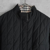 バーバリー リバーシブル ノバチェック ジップアップ 中綿ジャケット ブラック / ベージュ - NEWSED