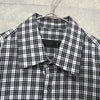 プラダ ギンガムチェック柄 長袖シャツ フォーマル メンズ ブラック / ホワイト