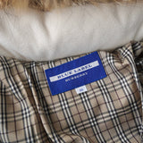 バーバリー ブルーレーベル ファー ダウンジャケット ダウンコート ファー取り外し可能 レディース ホワイト - NEWSED