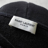 サンローラン パリ スター ロゴ パーカー ブラック - NEWSED