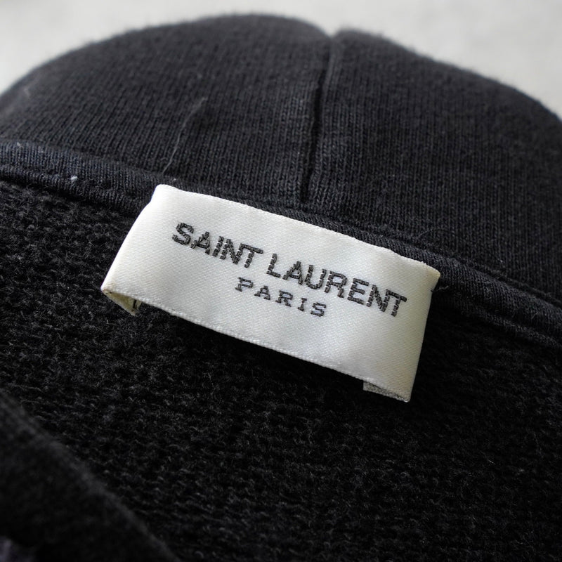 サンローラン パリ スター ロゴ パーカー ブラック - NEWSED