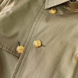 イヴ サンローラン ヴィンテージ 金ボタン レンチコート ウールライナー付き ベージュ - NEWSED