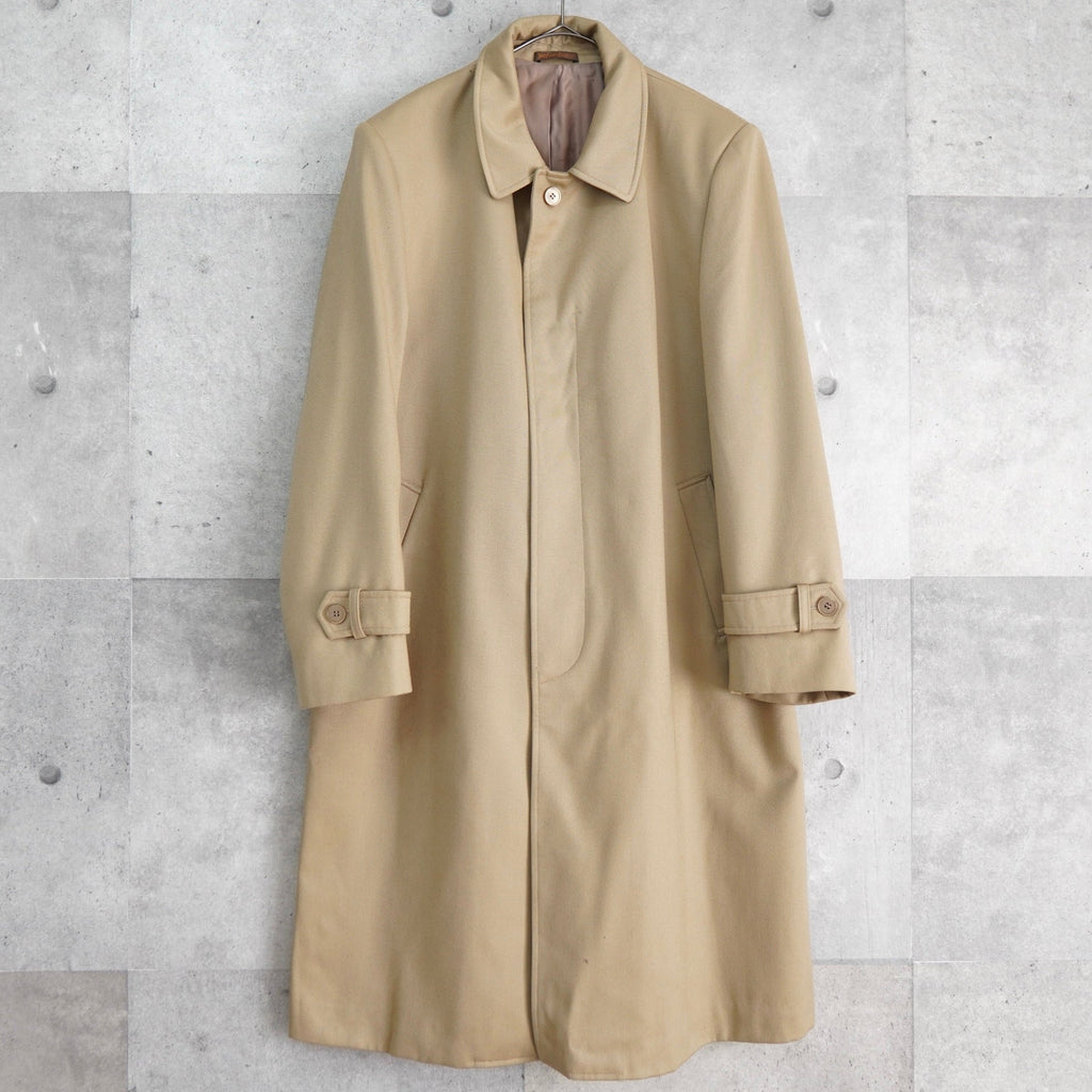 Yves Saint Laurent Vintage Wool Balmacaan Coat Long Coat Beige