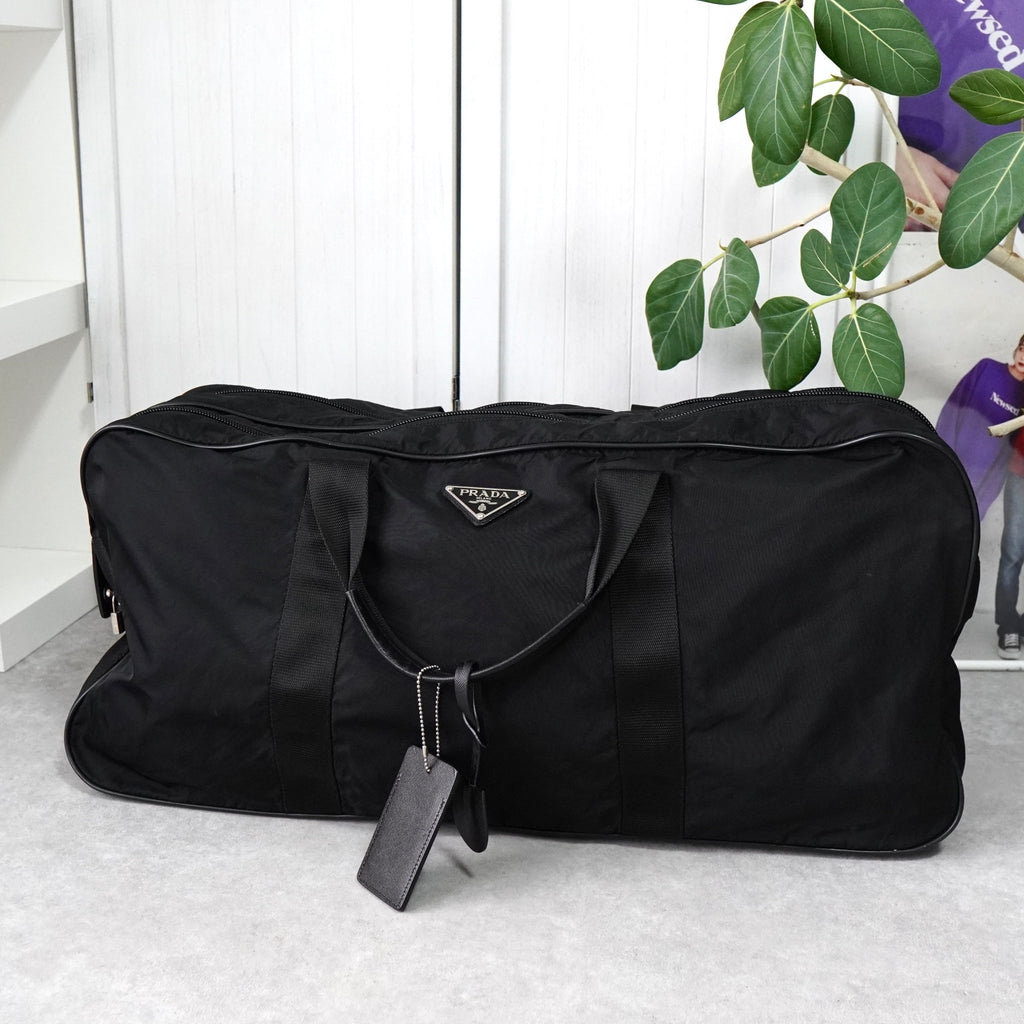 Prada Pocono Tessuto / Saffiano 波士顿包 黑色