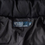 ポロ ラルフローレン ロゴ 刺繍 ダウンジャケット スモールポニー ブラック - NEWSED