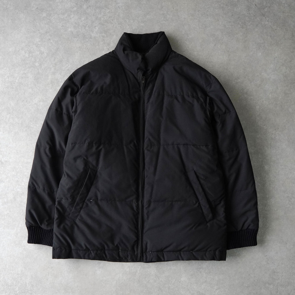 バーバリー ヴィンテージ ノバチェック ウールニット裏地 ダウンジャケット ブラック