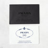 Prada 棕色三角形徽标缎面三折钱包