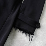 ワイズ ヨウジヤマモト ダメージ加工 スーパーロングコート ブラック - NEWSED