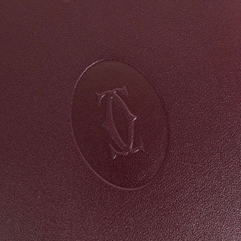 カルティエ マスト レザー 二つ折り財布 ボルドー - NEWSED