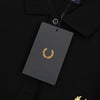 Fred Perry logo embroidered short sleeve polo shirt in black, unused with tags