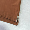 Ralph Lauren Women's Brown Short Sleeve Polo Shirt with Embroidered Logo and Beading
